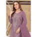 Picture of Appealing Georgette Grey Straight Cut Salwar Kameez