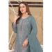 Picture of Georgette Medium Sea Green Straight Cut Salwar Kameez