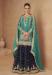 Picture of Enticing Chiffon Teal Straight Cut Salwar Kameez