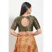 Picture of Grand Chiffon Dark Olive Green Designer Blouse