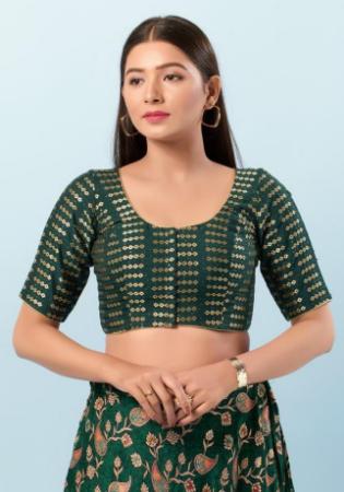 Picture of Pretty Chiffon Sea Green Designer Blouse