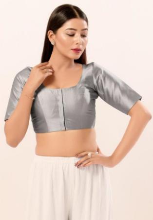 Picture of Sublime Chiffon Silver Designer Blouse