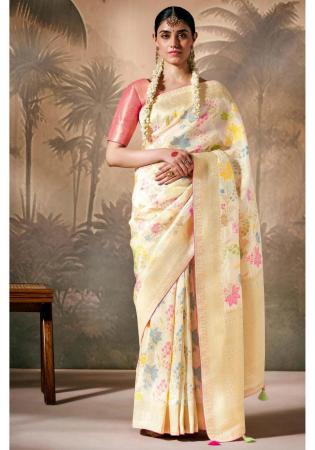 Picture of Ravishing Silk Beige Saree