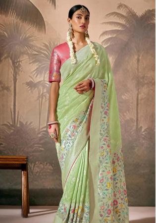 Picture of Gorgeous Silk Dark Sea Green Saree