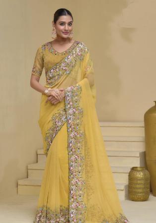 Picture of Delightful Chiffon Sandy Brown Saree