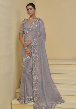 Picture of Alluring Chiffon Grey Saree