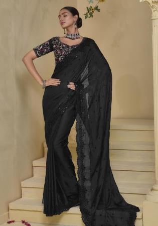 Picture of Taking Chiffon Black Saree