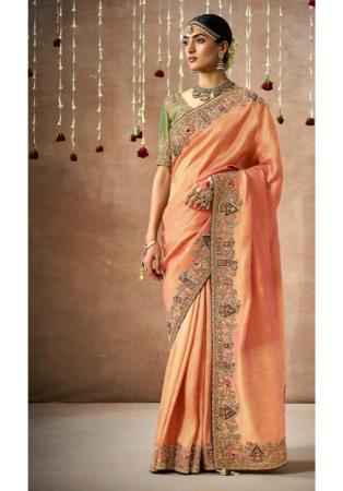 Picture of Lovely Silk Coral Saree