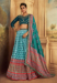 Picture of Fascinating Satin & Silk Cadet Blue Lehenga Choli