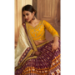 Picture of Shapely Satin & Silk Brown Lehenga Choli