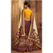 Picture of Shapely Satin & Silk Brown Lehenga Choli