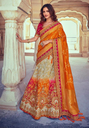 Picture of Ravishing Silk Chocolate Lehenga Choli