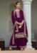 Picture of Splendid Georgette Purple Straight Cut Salwar Kameez