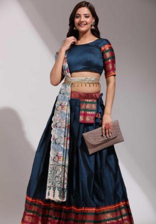 Picture of Lovely Silk Dark Slate Grey Lehenga Choli