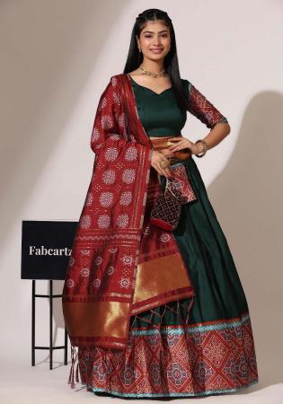 Picture of Excellent Silk Sea Green Lehenga Choli