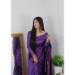 Picture of Well Formed Silk Midnight Blue Saree