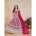 Picture of Magnificent Net Rosy Brown Anarkali Salwar Kameez