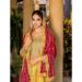 Picture of Graceful Chiffon Yellow Straight Cut Salwar Kameez