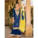 Picture of Chiffon Midnight Blue Straight Cut Salwar Kameez