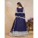 Picture of Splendid Net Dark Slate Blue Anarkali Salwar Kameez