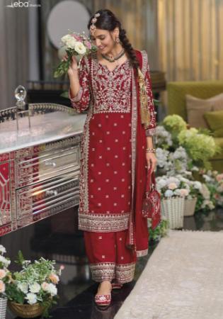 Picture of Wonderful Chiffon Fire Brick Readymade Salwar Kameez