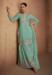 Picture of Chiffon Dark Sea Green Straight Cut Salwar Kameez