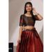 Picture of Delightful Silk Dark Red Lehenga Choli