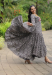 Picture of Pleasing Cotton Slate Grey Party Wear Gown