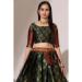 Picture of Delightful Silk Dark Green Lehenga Choli