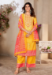 Picture of Good Looking Chiffon Orange Readymade Salwar Kameez