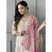 Picture of Statuesque Rayon Beige Readymade Salwar Kameez