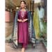 Picture of Lovely Rayon Brown Readymade Salwar Kameez