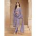 Picture of Chiffon & Organza Rosy Brown Straight Cut Salwar Kameez