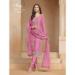 Picture of Chiffon & Organza Light Coral Straight Cut Salwar Kameez