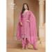 Picture of Chiffon & Organza Light Coral Straight Cut Salwar Kameez