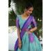 Picture of Well Formed Silk Medium Aqua Marine Lehenga Choli