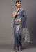 Picture of Fine Linen Dark Slate Grey Saree