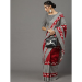 Picture of Comely Linen Fire Brick Saree