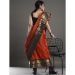 Picture of Beautiful Linen Chocolate Saree