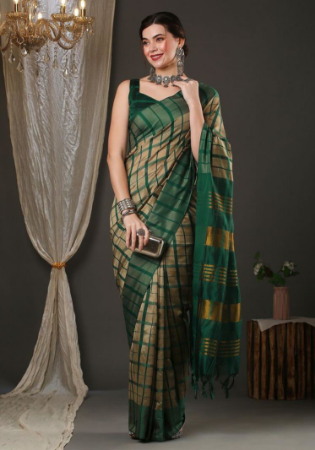 Picture of Gorgeous Silk Dark Slate Grey Saree