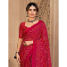 Picture of Pretty Chiffon & Georgette Crimson Saree