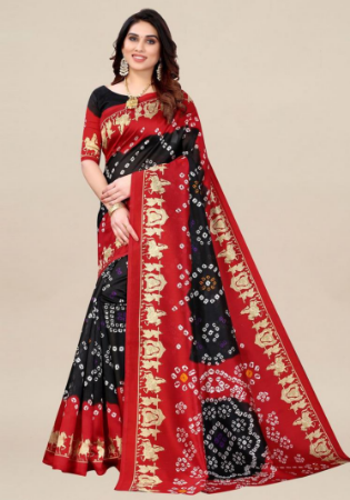 Picture of Radiant Georgette & Silk Black Saree