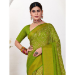 Picture of Lovely Georgette & Silk Olive Saree