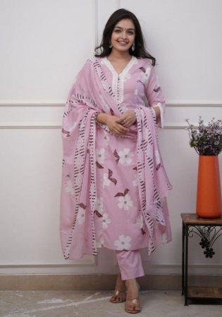 Picture of Good Looking Cotton Rosy Brown Readymade Salwar Kameez