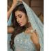 Picture of Magnificent Net Light Blue Lehenga Choli