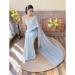 Picture of Pleasing Georgette Light Blue Saree