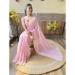 Picture of Delightful Georgette Pink Saree