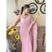 Picture of Delightful Georgette Pink Saree