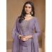 Picture of Chiffon & Organza Rosy Brown Straight Cut Salwar Kameez