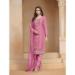 Picture of Chiffon & Organza Light Coral Straight Cut Salwar Kameez